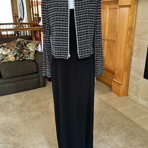 Alex Evenings Black and White Dress with Jacket